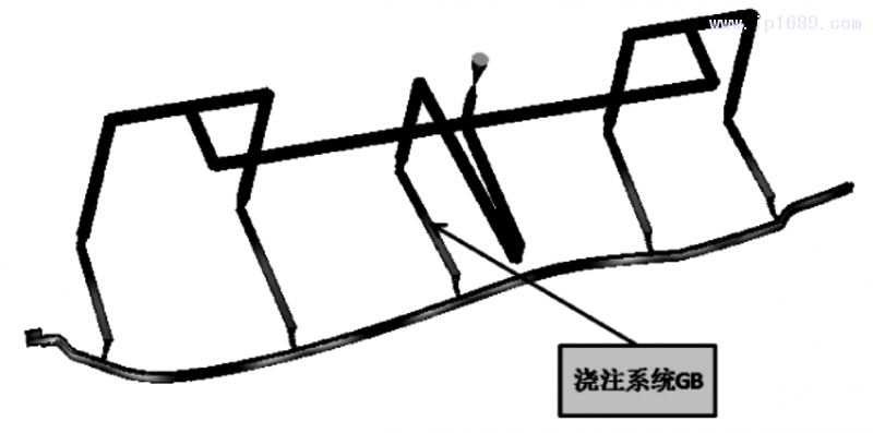 圖 5 獨(dú)立式雙澆注系統(tǒng) ( 軟料注塑段)